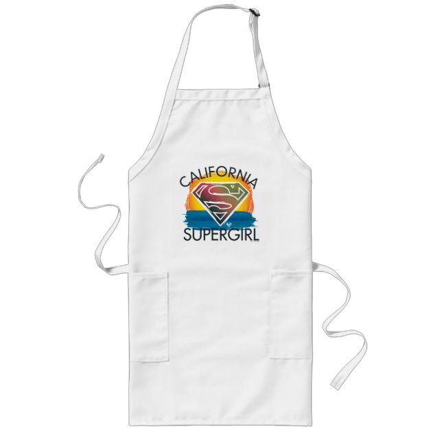 California Supergirl Sunset Graphic Långt Förkläde (Framsidan)