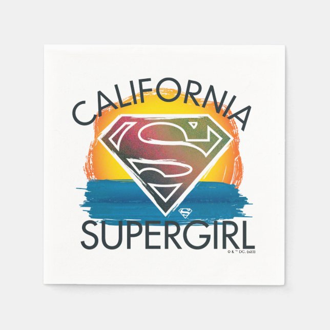 California Supergirl Sunset Graphic Pappersservett (Framsidan)