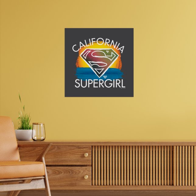 California Supergirl Sunset Graphic Poster (Vardagsrum 2)