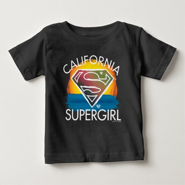California Supergirl Sunset Graphic T Shirt (Framsida)