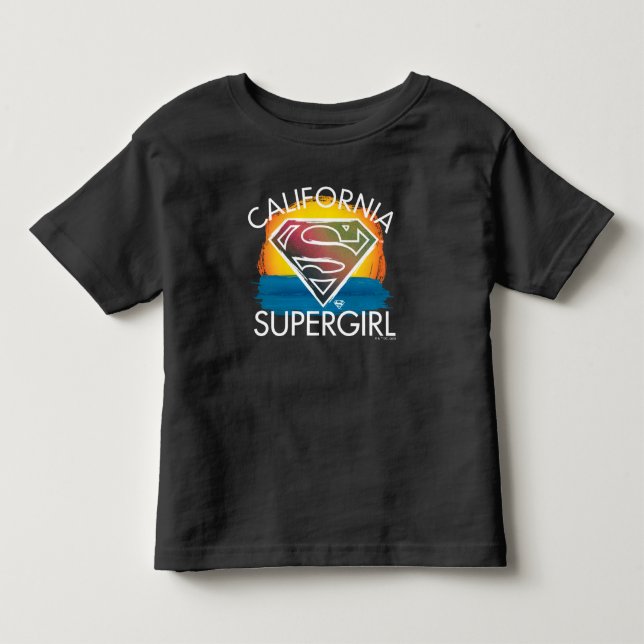 California Supergirl Sunset Graphic T Shirt (Framsida)
