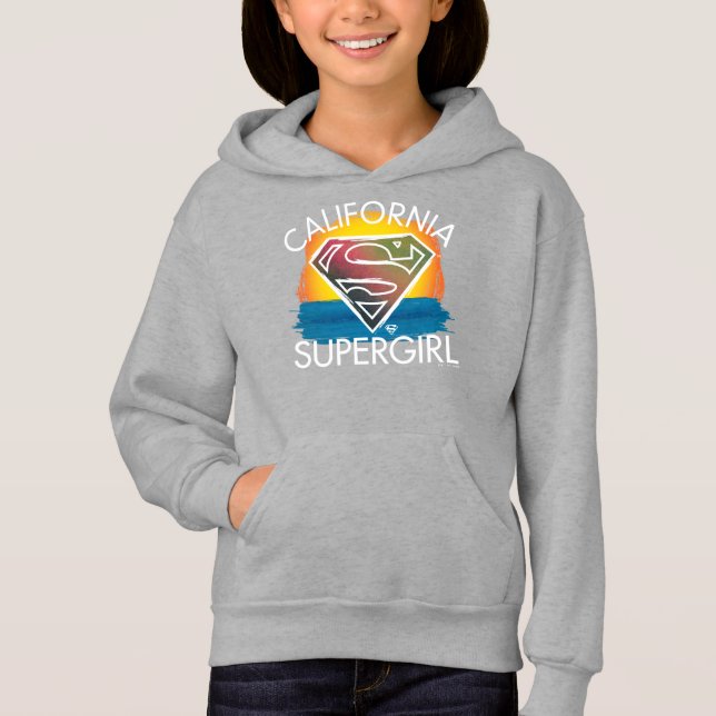 California Supergirl Sunset Graphic T Shirt (Framsida)