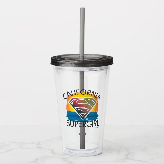 California Supergirl Sunset Graphic Take Away Mugg (Framsida)