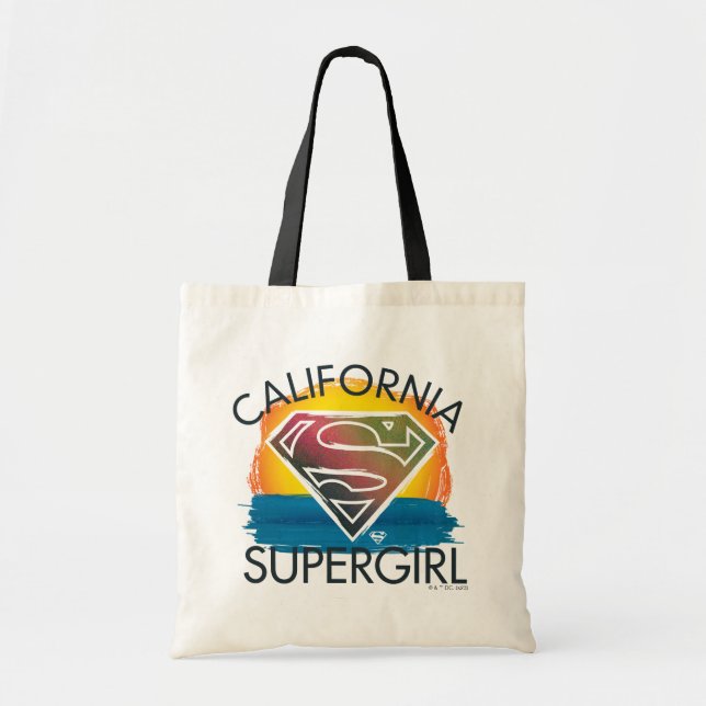California Supergirl Sunset Graphic Tygkasse (Framsidan)