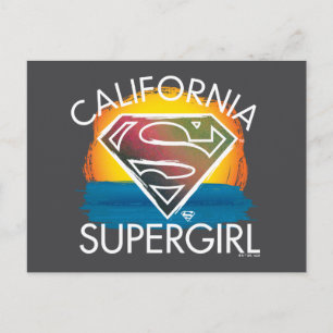 California Supergirl Sunset Graphic Vykort
