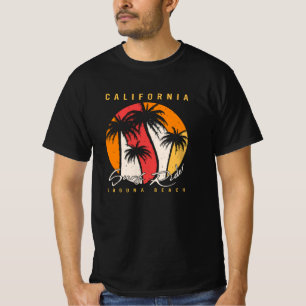 California Surf Ride Laguna Beach Retro Palm Solne T Shirt