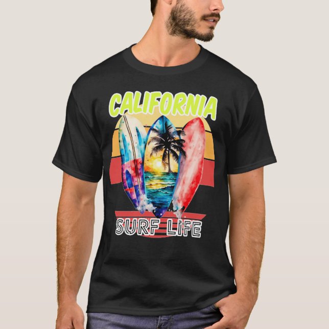 California Surfa Life T Shirt (Framsida)