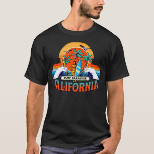 California Surfa Paradise Retro Sunset T Shirt