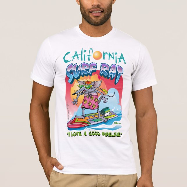 California Surfa Råtta T-Shirt (Framsida)