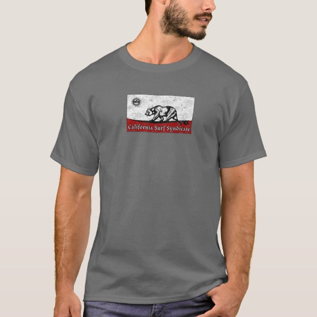 California Surfa Syndicate Native Boardrider Flagg T Shirt (Framsida)
