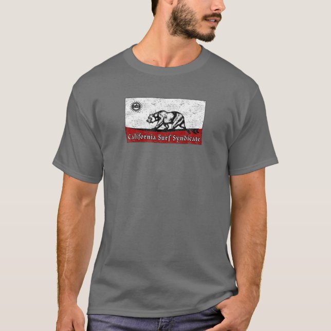 California Surfa Syndicate Native Boardrider Flagg T Shirt (Framsida)