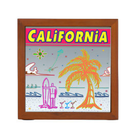 ’CALIFORNIA’ Surfer Beach Desk Organizer