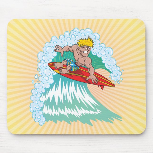 California Surfer Mouse Pad Musmatta (Framsidan)
