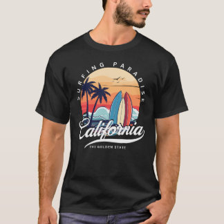 California Surfing Paradise Herr T Shirt