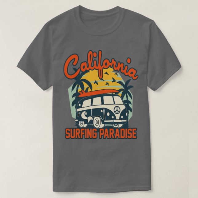 California Surfing Paradise T Shirt (Design framsida)