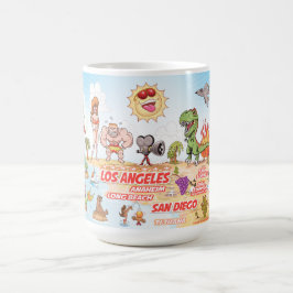 California Tecknad Paradise Mugg