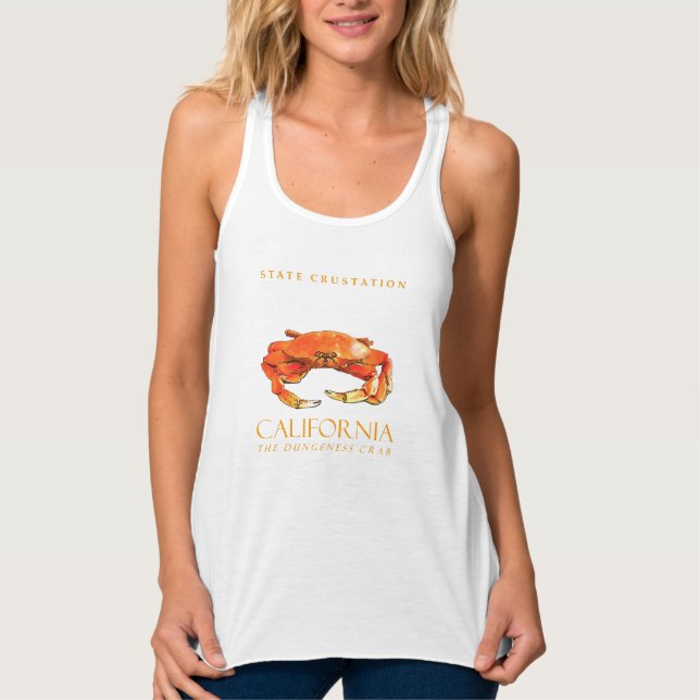 California Territory Crustacean The Dungeness Crab Linne Med Racerback (Framsida)