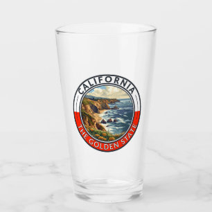 California Travel Art Badge Glaskopp