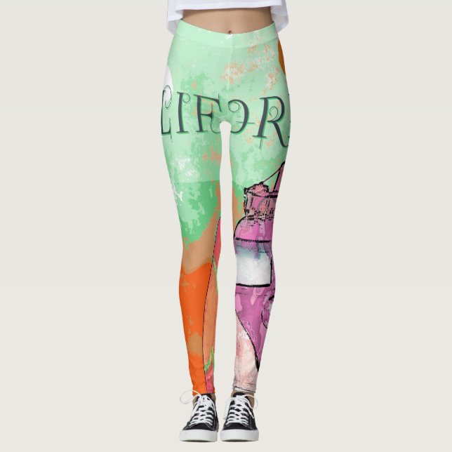 California Travel Poster Leggings (Framsida)
