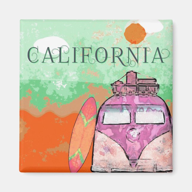 California Travel Poster Magnet (Framsidan)