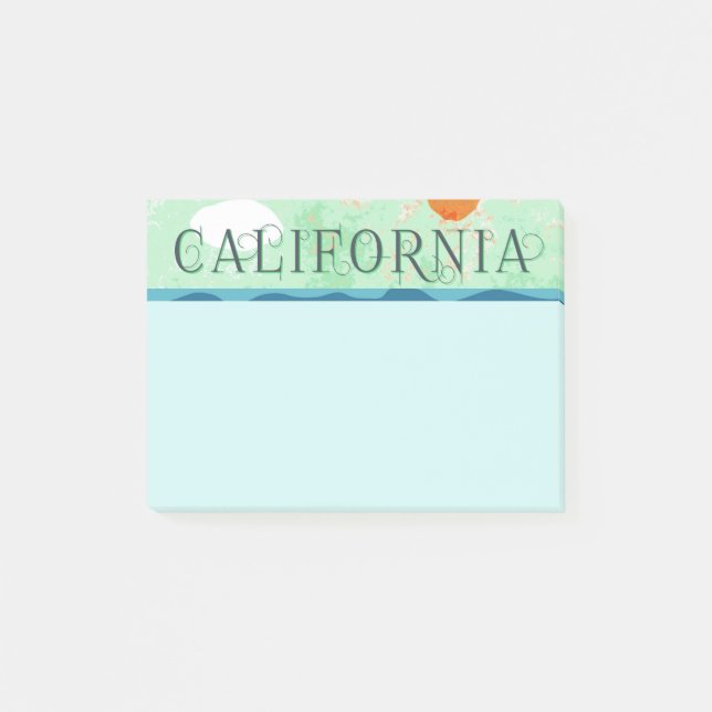 California Travel Poster Post-it Notes Block (Framsida)