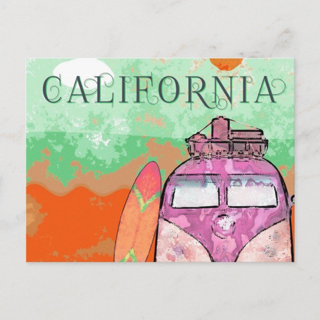 California Travel Poster Postcard Vykort (Framsida)