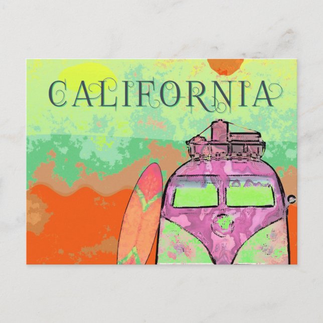 California Travel Poster Vykort (Framsida)