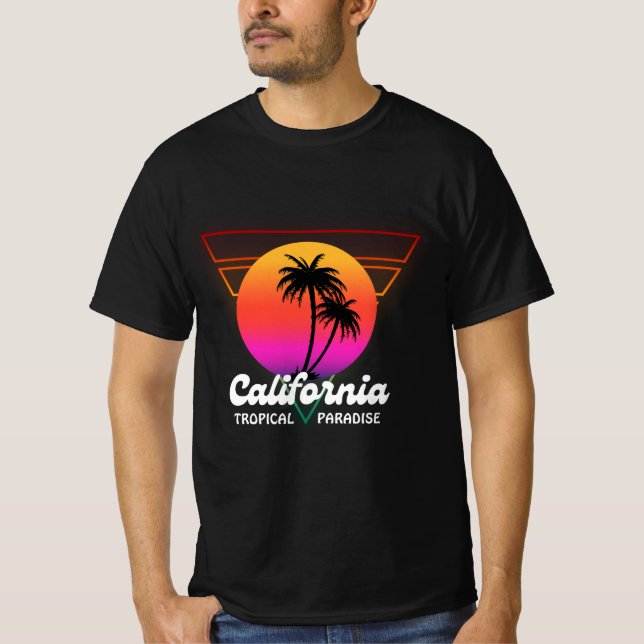 California Tropical Paradise T-Shirt (Framsida)