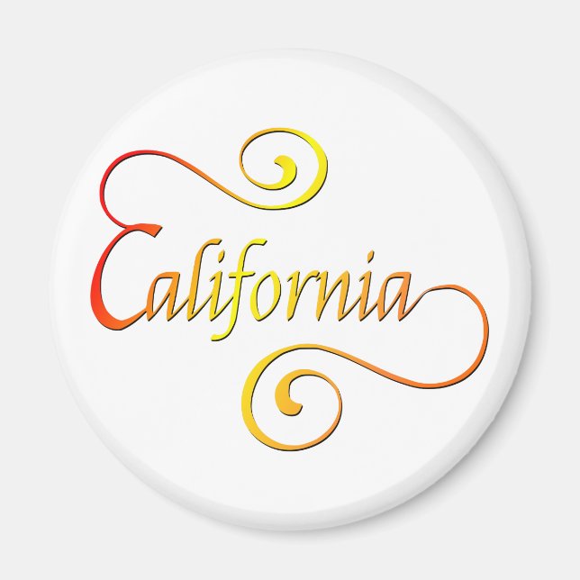 California Typography Art Magnet (Framsidan)