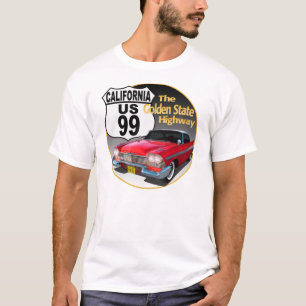 California U S Route 99 - The Golden State Tee Shirt