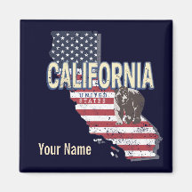 California United Stater Retro State Karta Vintage