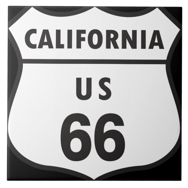 California US 66 Keramisk Kakel (Framsidan)