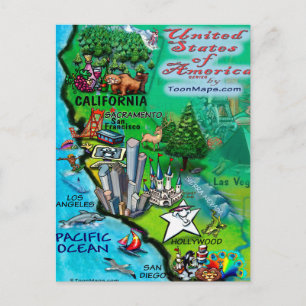 California USA Card Vykort