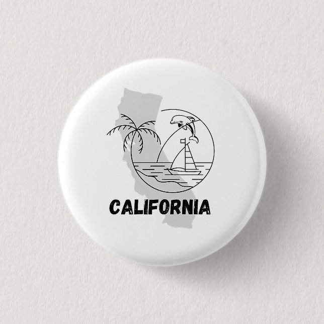 CALIFORNIA USA-design Knapp (Framsida)