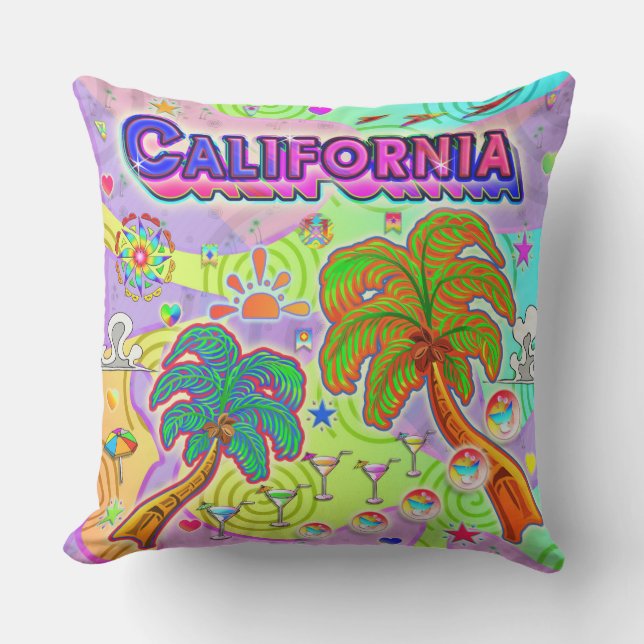 California Vacation Target Pillow Kudde (Framsida)