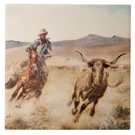 "California Vaquero" av Edward Borein Kakelplatta