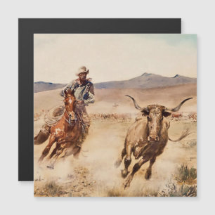“California Vaquero” av Edward Borein Magnetisk Inbjudningskort