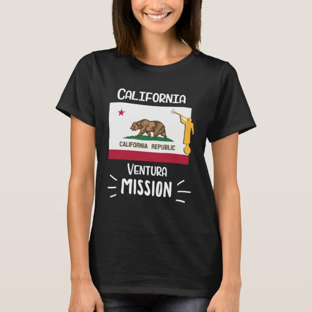 California Ventura Mormon LDS Mission Missionary T Shirt (Framsida)