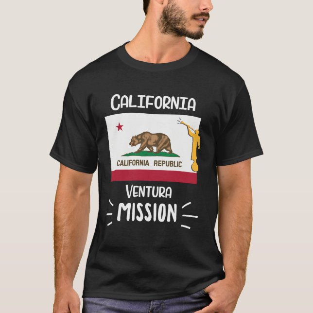 California Ventura Mormon LDS Mission Missionary T Shirt (Framsida)