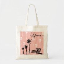 california vibes tote bag (rosa av bomullskandy) V