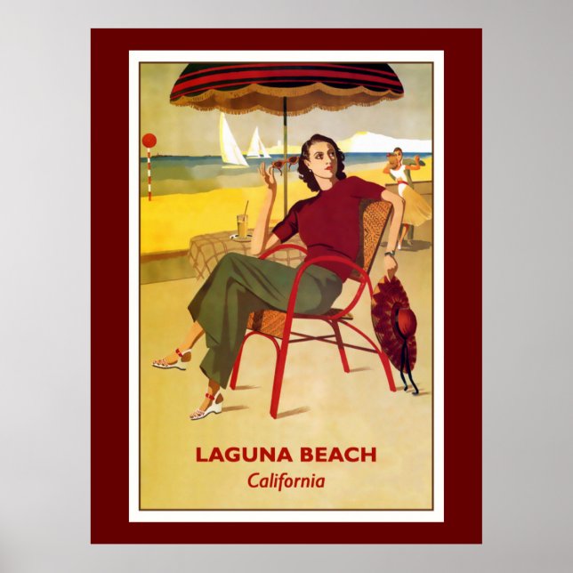 California vintage affisch, Laguna Beach Poster (Framsidan)