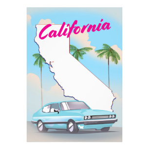 California Vintage-stil Semesterplakat Fototryck