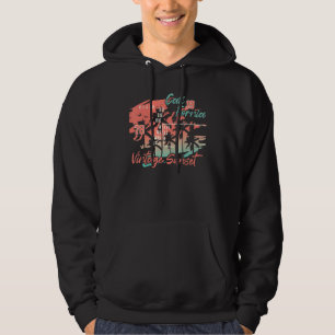 California Vintage Sunset Beach Surfa Summer Vacat Hoodie