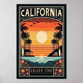California Vintage Travel Poster