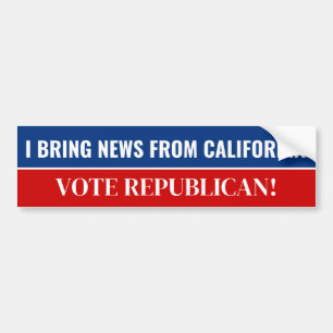 California Vote Republican Bumper Sticker Bildekal