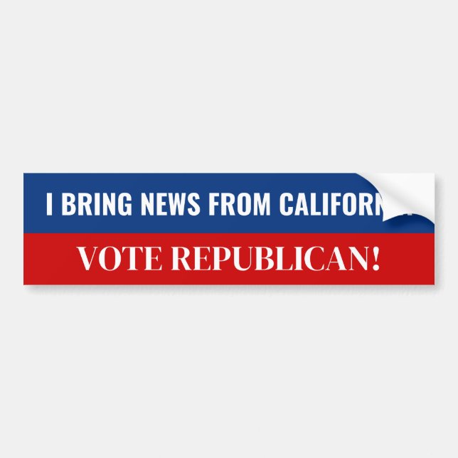 California Vote Republican Bumper Sticker Bildekal (Framsidan)