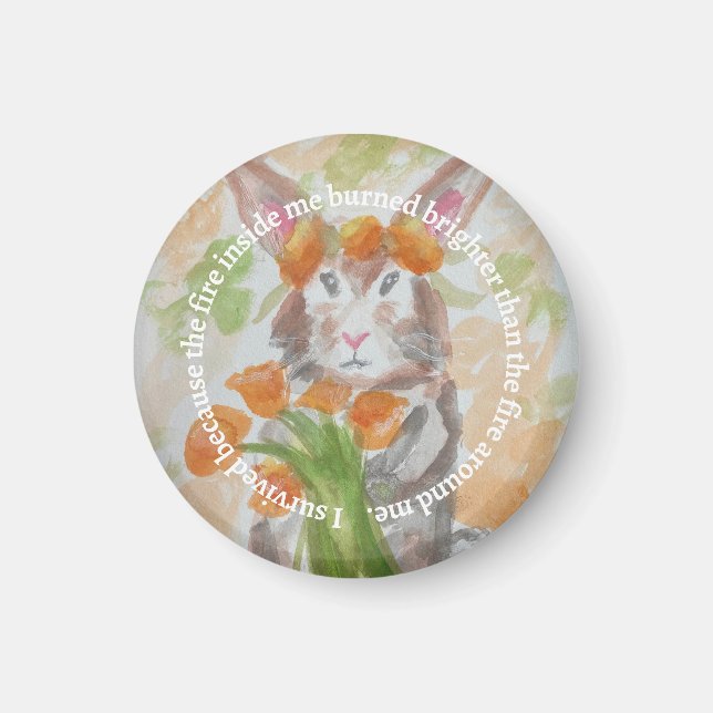 California Wildfire Relief Fundraiser Button Magnet (Framsidan)