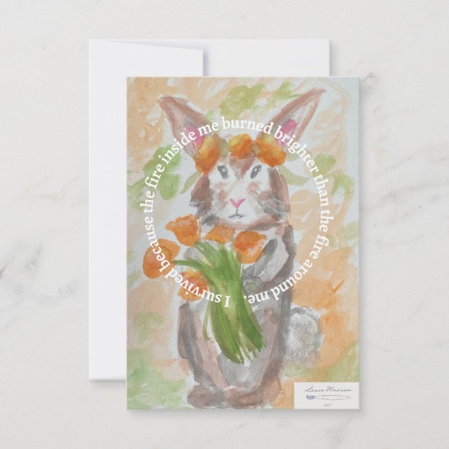 California Wildfire Relief Fundraiser Card Tack Kort (Framsida)