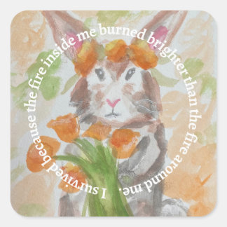 California Wildfire Relief Fundraiser Fyrkantigt Klistermärke