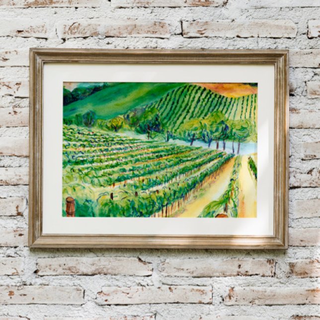 California Winery Vineyard Poster Art Print (Skapare uppladdad)